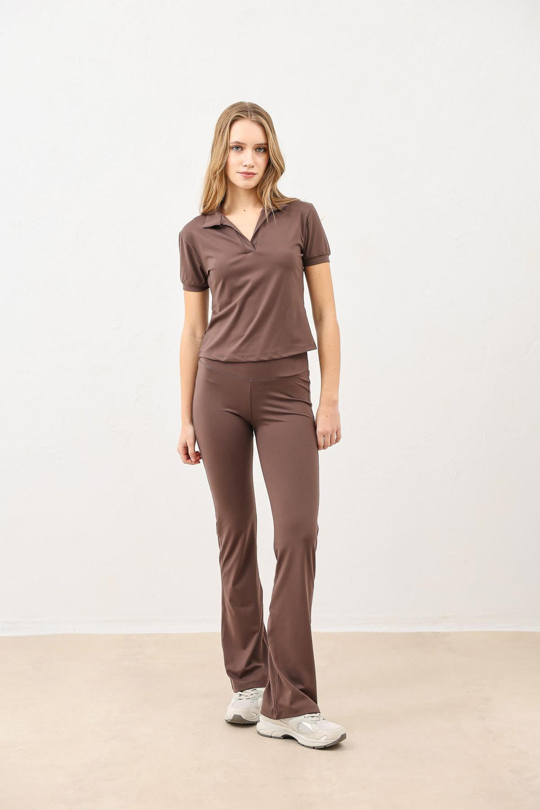 ANT Antioch Kahve Polo Yaka Kadın T-Shirt - Citrus Heights