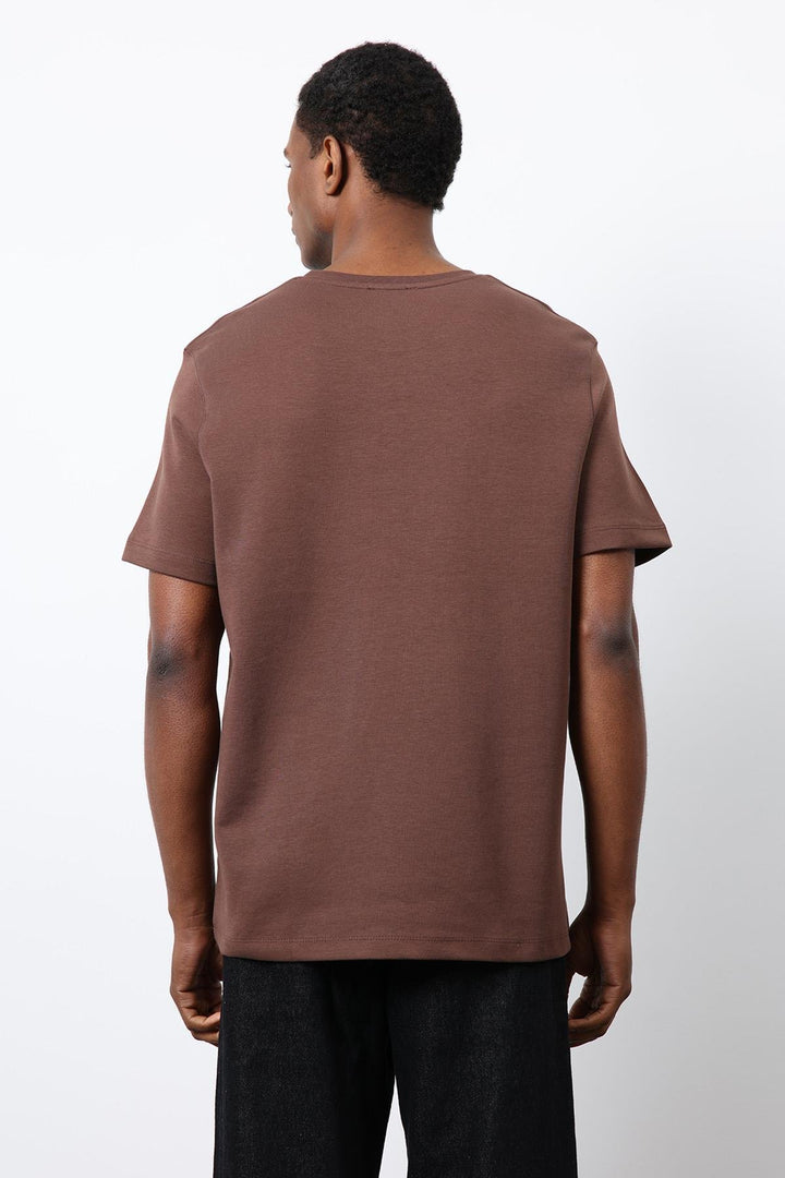 ANT Antioch Kahve Regular Fit Basic Erkek T-Shirt - Kutaisi