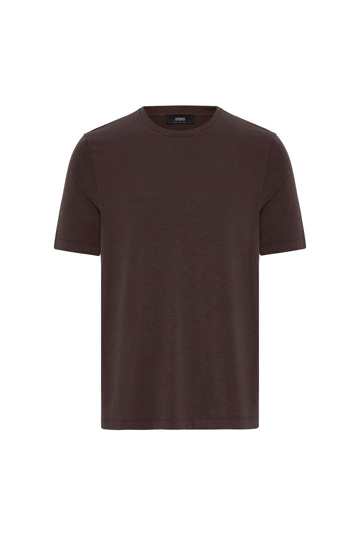 ANT Antioch Kahve Regular Fit Basic Erkek T-Shirt - Bunbury