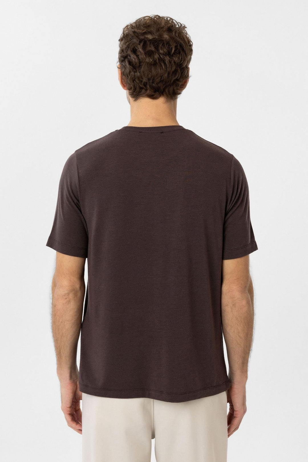 ANT Antioch Kahve Regular Fit Basic Erkek T-Shirt - Bunbury