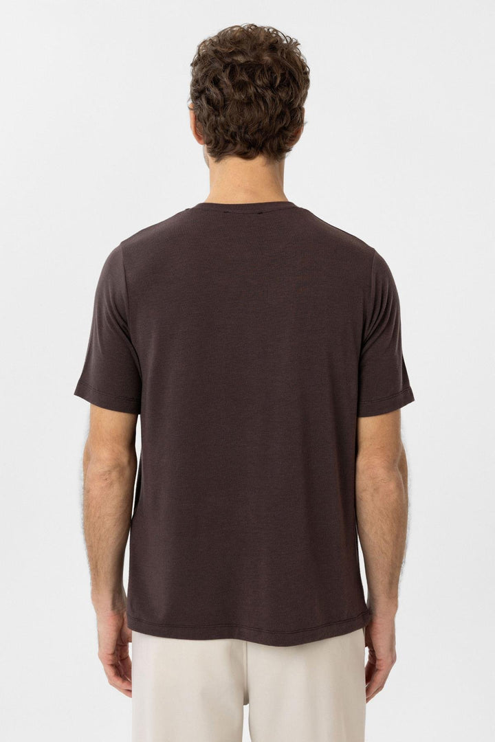 ANT Antioch Kahve Regular Fit Basic Erkek T-Shirt - Bunbury