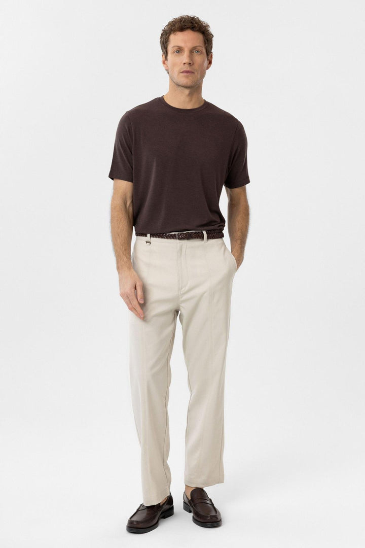 ANT Antioch Kahve Regular Fit Basic Erkek T-Shirt - Bunbury
