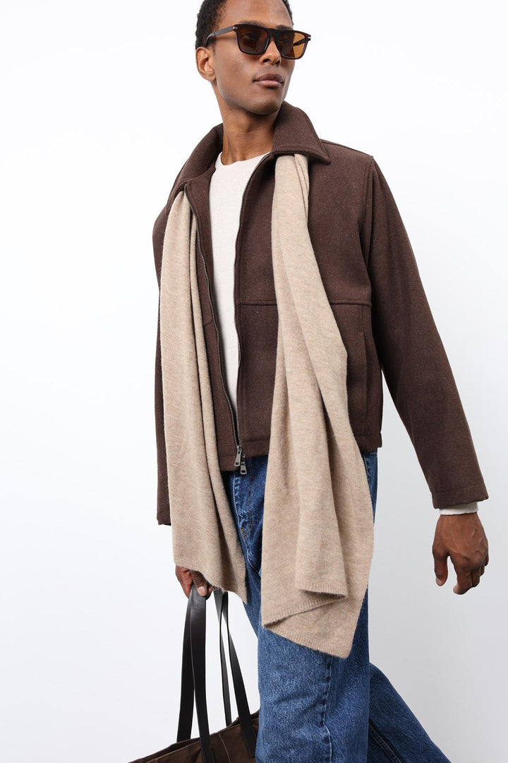 ANT Antioch Coffee Regular Fit Textured Men's Coat - Tortosa