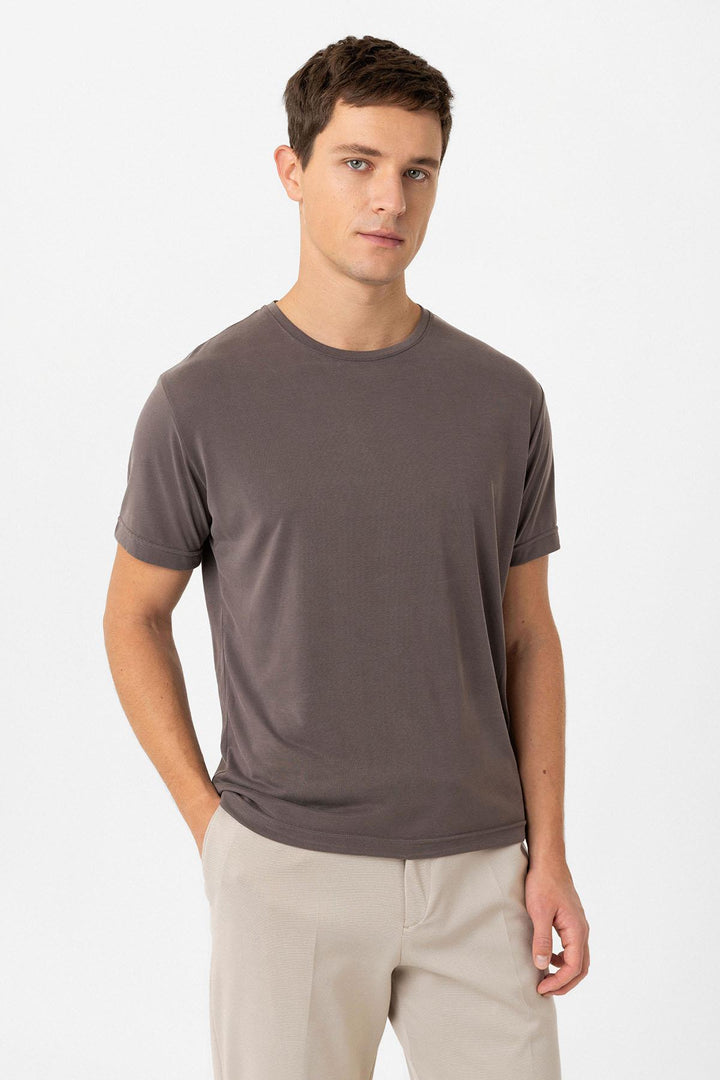 ANT Antioch Coffee Regular Fit Modal Technical Fabric Men's T-Shirt - Legnano