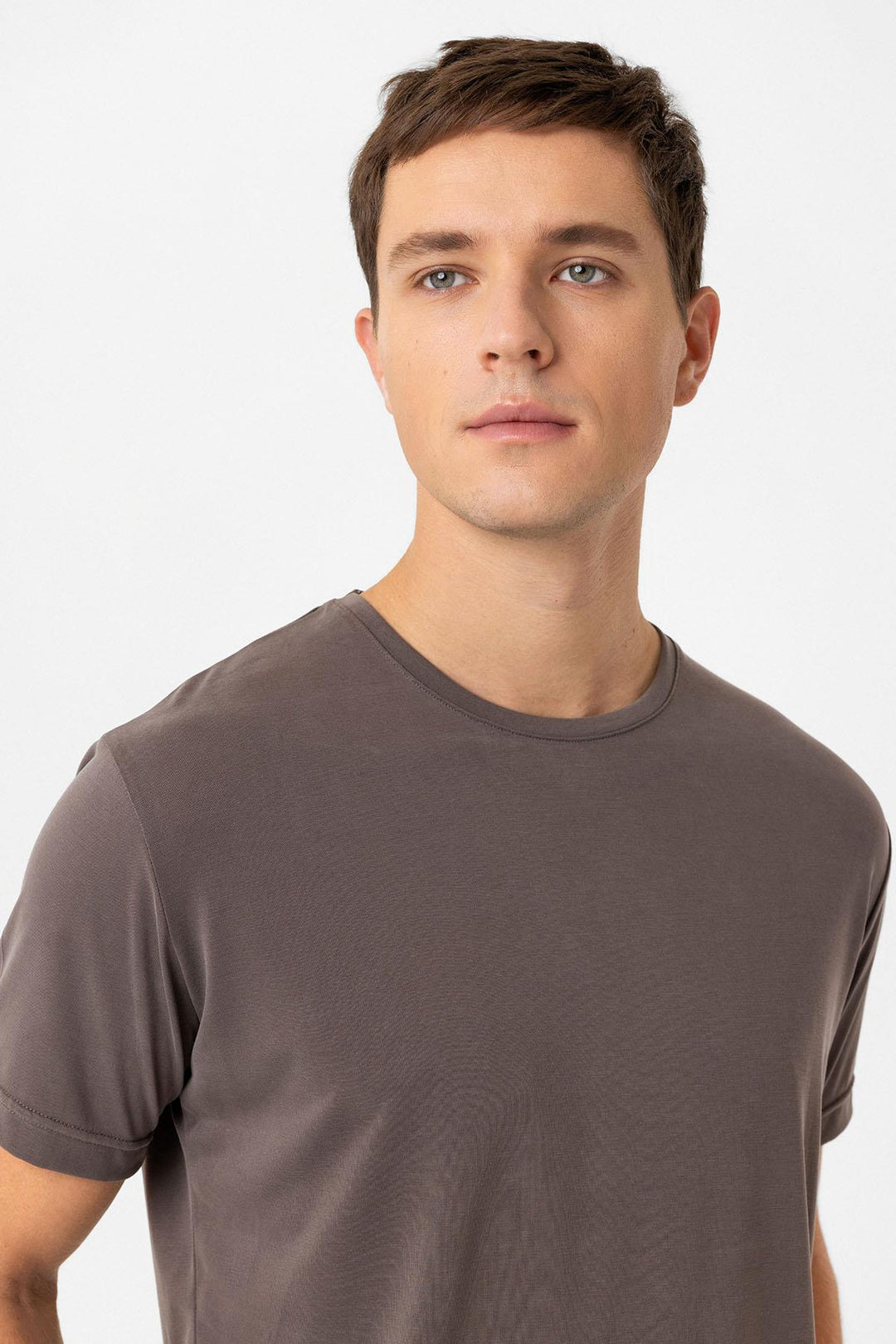 ANT Antioch Coffee Regular Fit Modal Technical Fabric Men's T-Shirt - Legnano