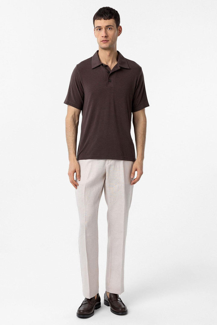 ANT Antioch Kahve Regular Fit Polo Yaka Erkek T-Shirt - Wylie