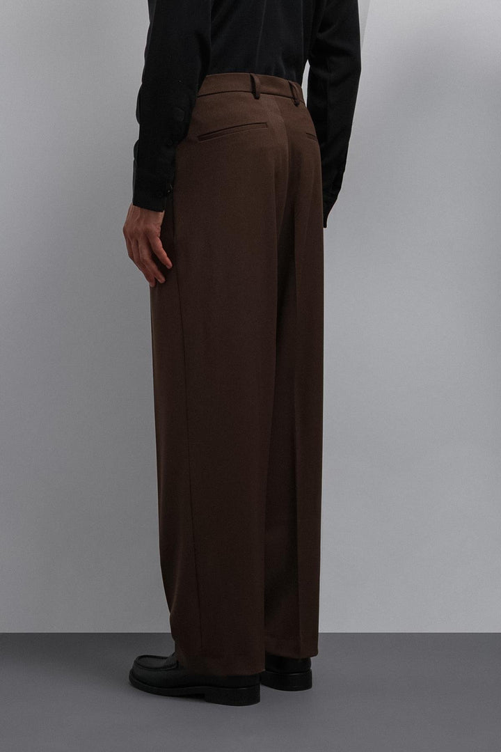 ANT Antioch Coffee Relax Fit Baggy Pleated Men's Pants - Purmerend