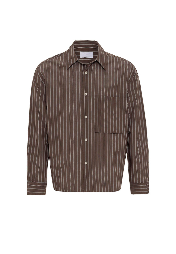 ANT Antioch Coffee Relax Fit Striped Men's Shirt - San Juan del Río