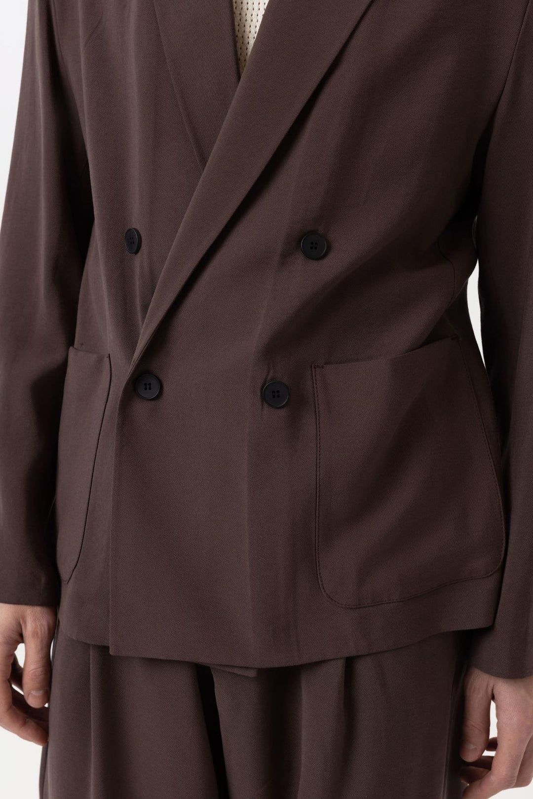 ANT Antioch Coffee Relax Fit Diagonal Slim Men's Blazer Jacket - Port Arthur