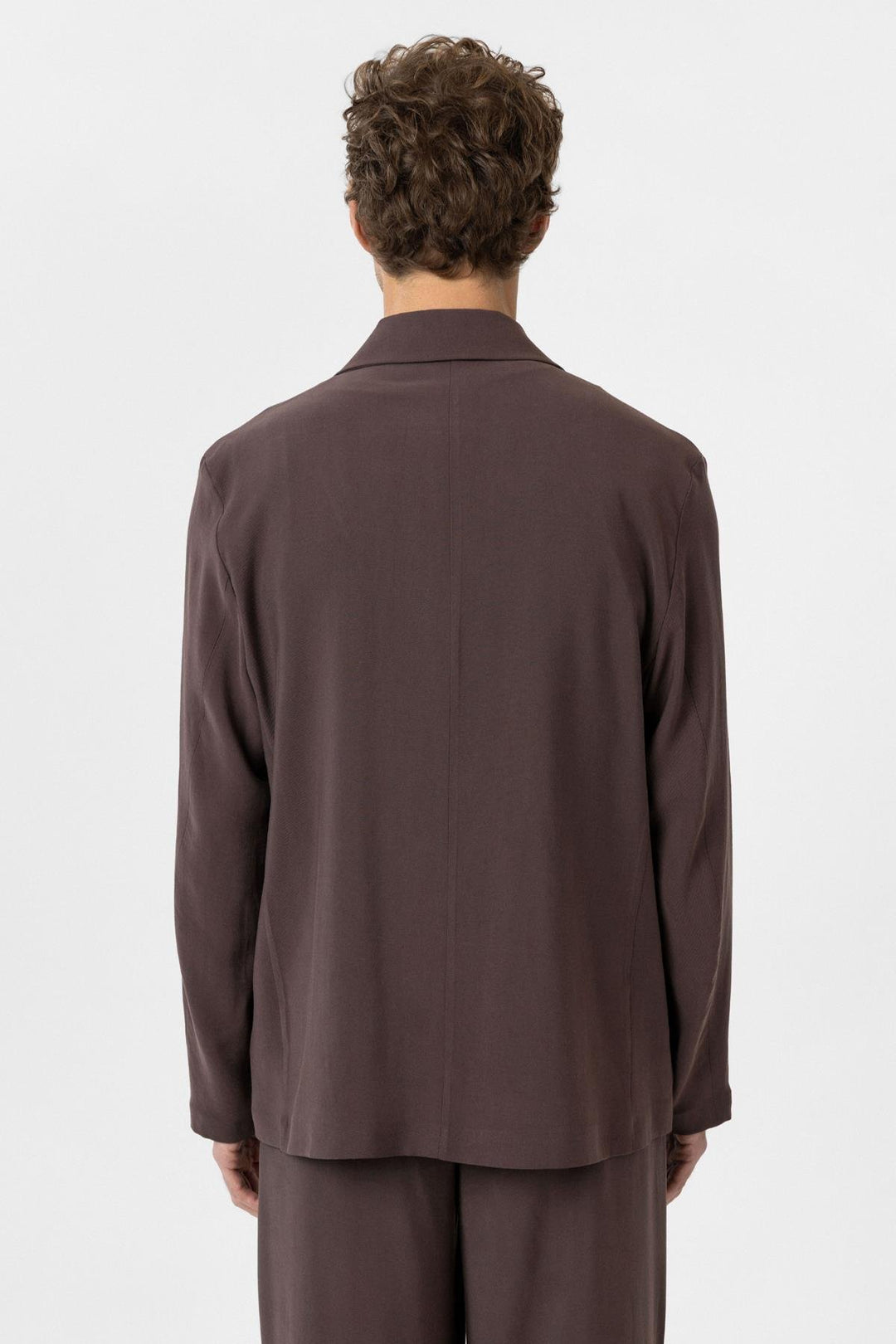 ANT Antioch Coffee Relax Fit Diagonal Slim Men's Blazer Jacket - Port Arthur