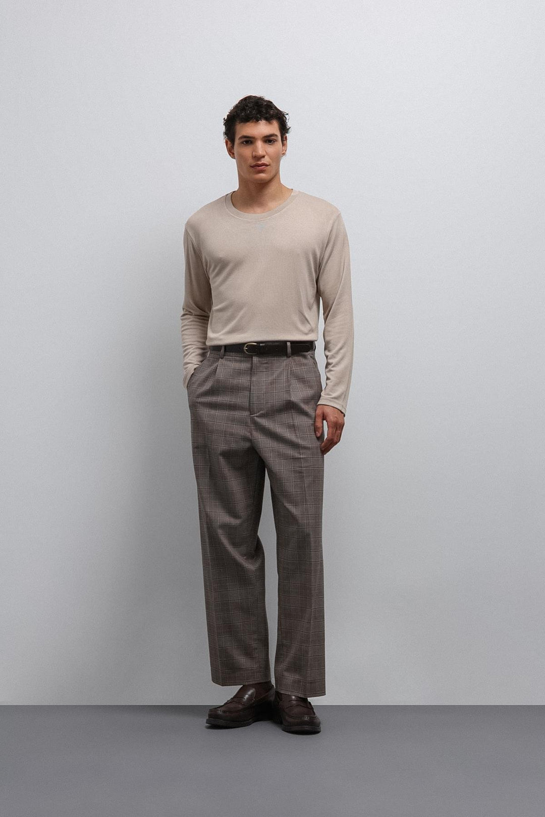 ANT Antioch Coffee Relax Fit Checkered Men's Pants - Jefferson City