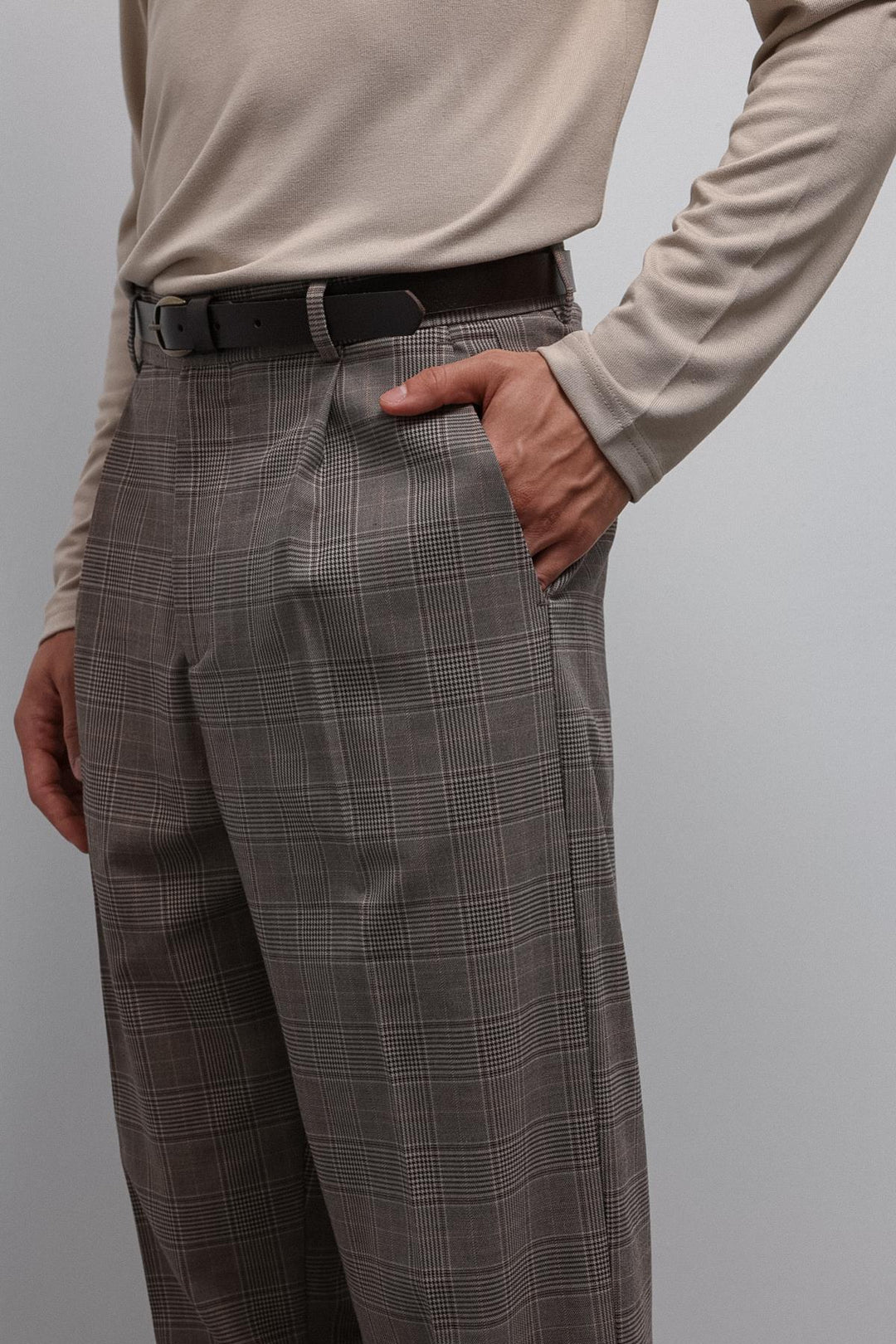 ANT Antioch Coffee Relax Fit Checkered Men's Pants - Jefferson City