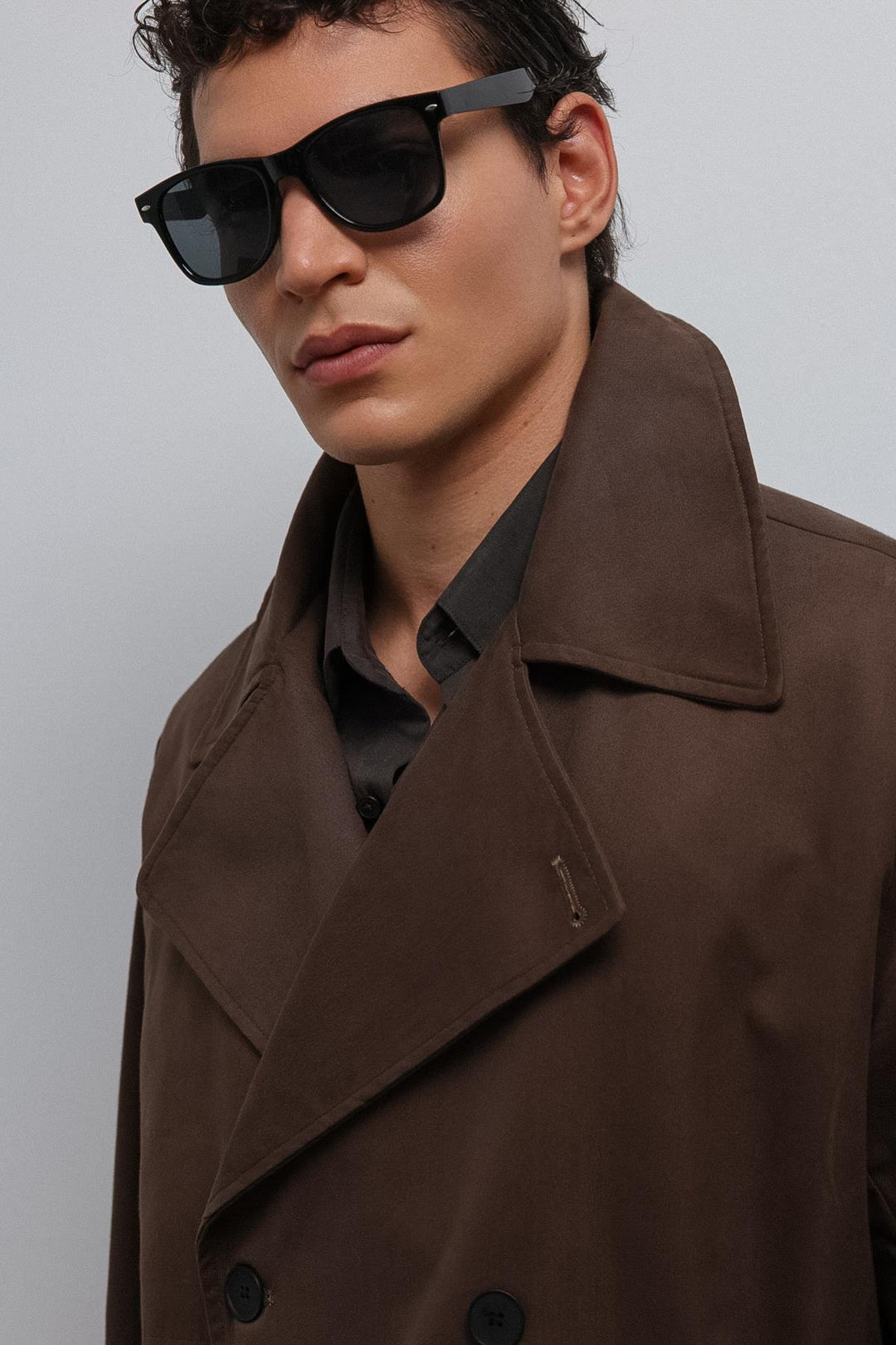 ANT Antioch Coffee Relax Fit Men's Trench Coat - Tacámbaro de Codallos