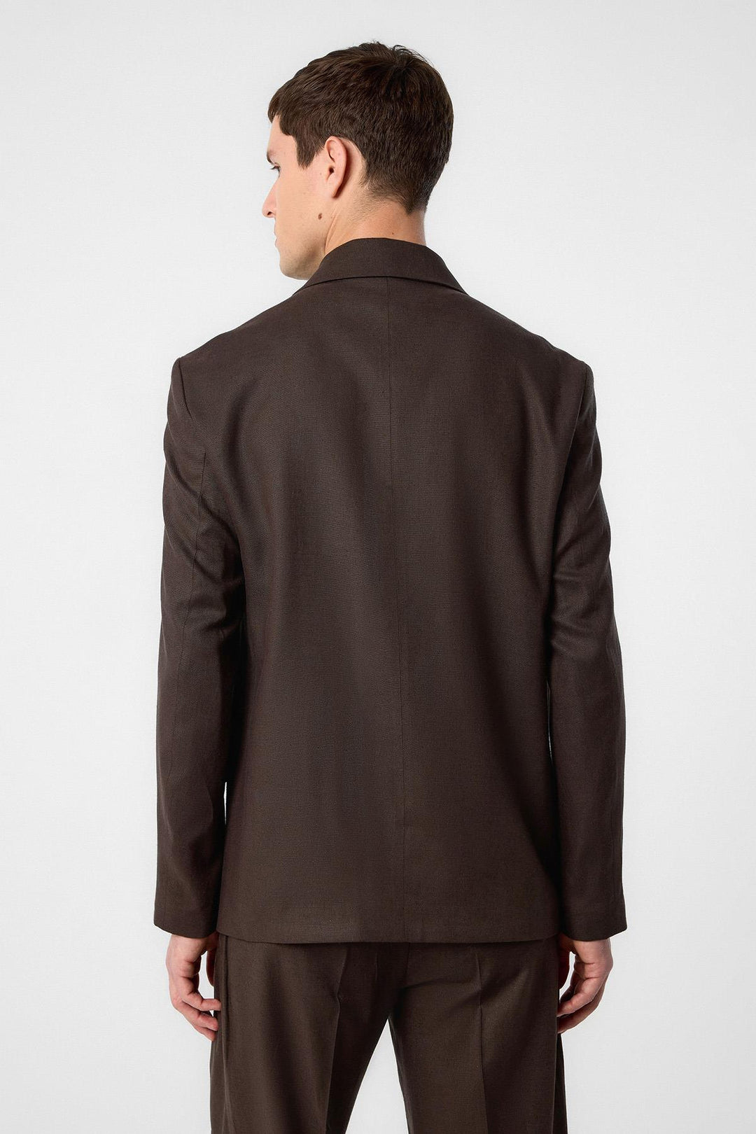 ANT Antioch Coffee Relax Fit Linen Blend Men's Blazer Jacket - Wichita