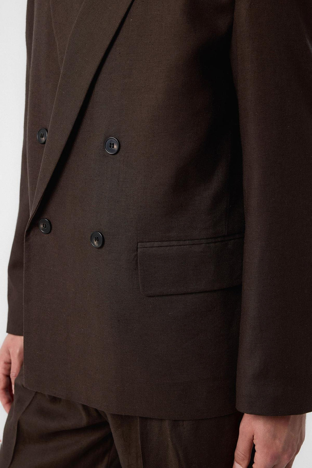 ANT Antioch Coffee Relax Fit Linen Blend Men's Blazer Jacket - Wichita