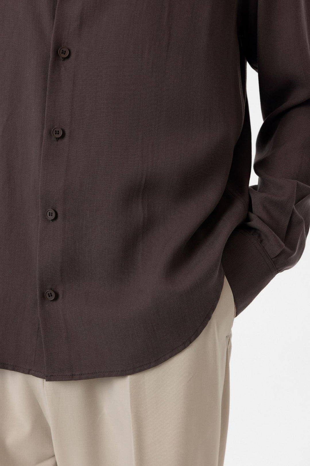 ANT Antioch Coffee Relax Fit Lyocell Fabric Men's Shirt - Nijmegen