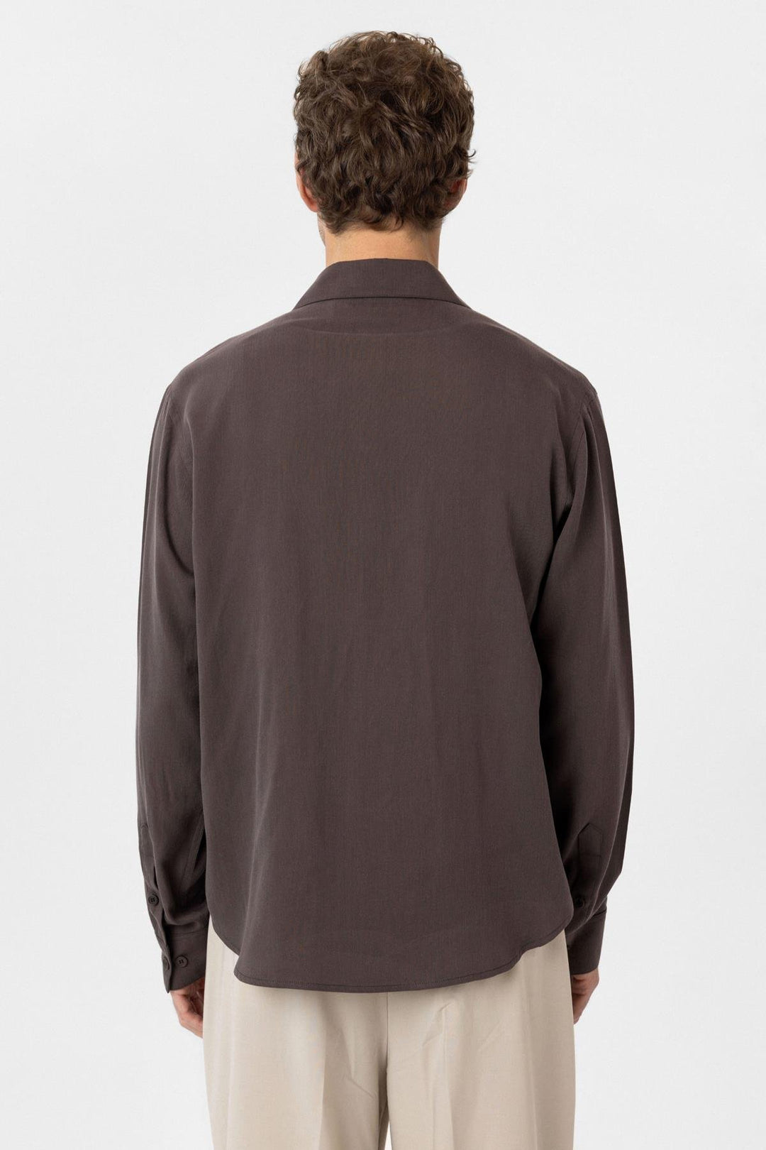 ANT Antioch Coffee Relax Fit Lyocell Fabric Men's Shirt - Nijmegen