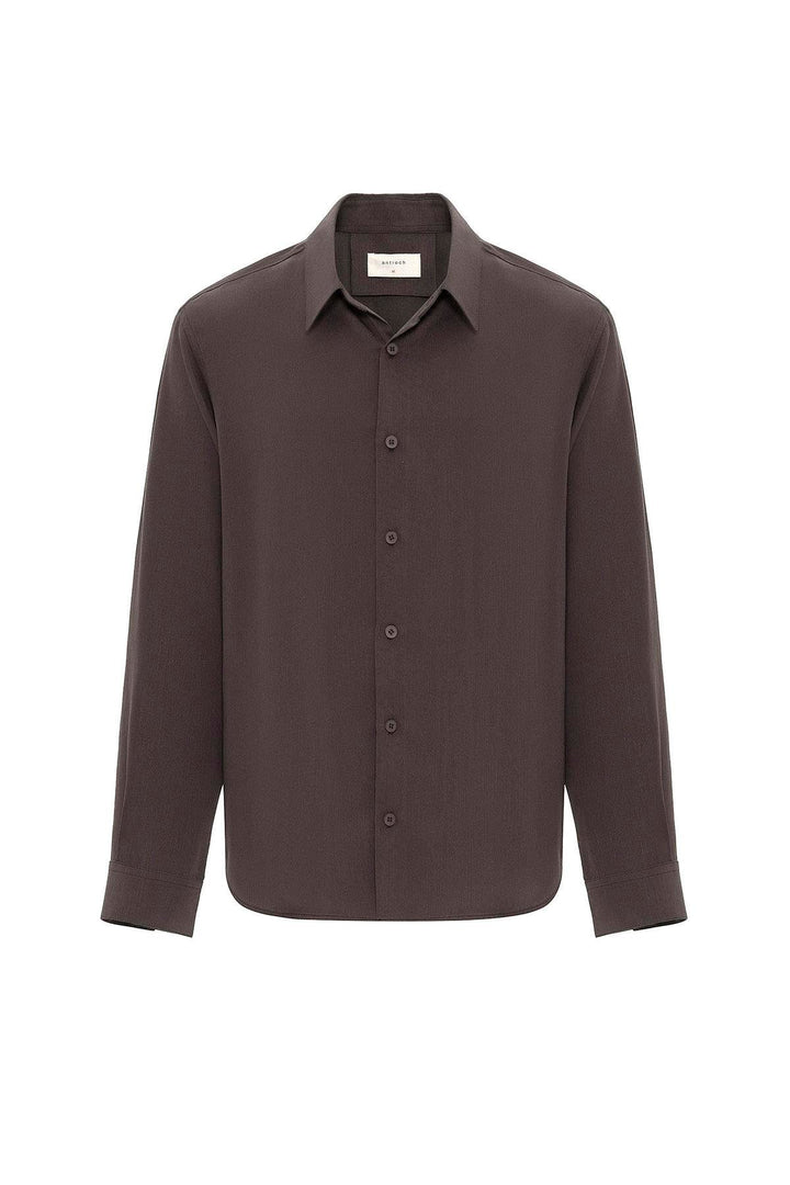 ANT Antioch Coffee Relax Fit Lyocell Fabric Men's Shirt - Nijmegen