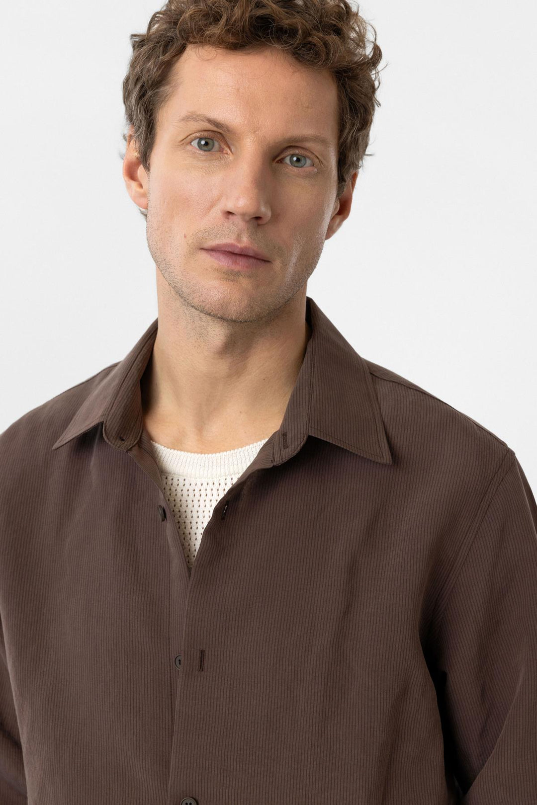 ANT Antioch Coffee Relax Fit Modal Fabric Men's Shirt - Blacksburg