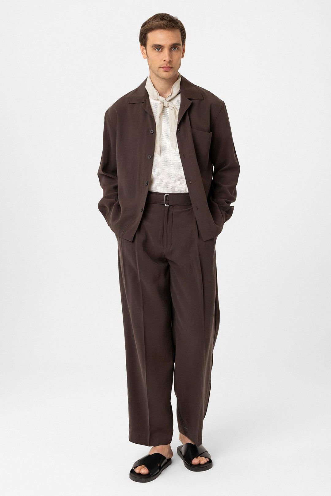 ANT Antioch Coffee Relax Fit Modal Fabric Men's Shirt - Massy