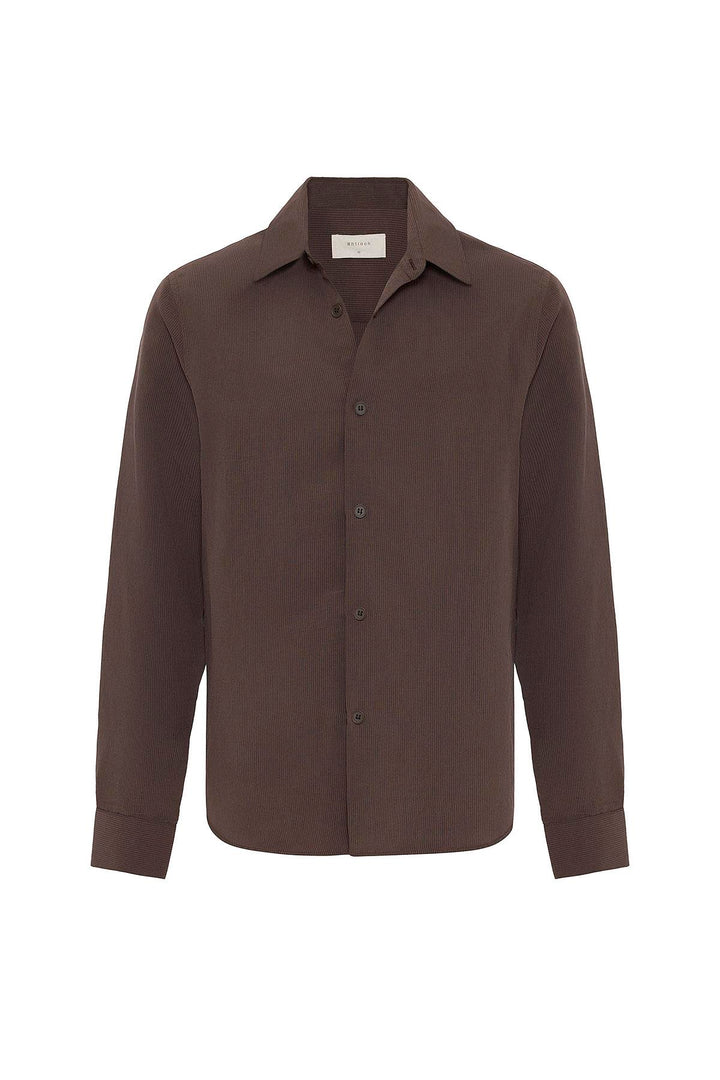ANT Antioch Coffee Relax Fit Modal Fabric Men's Shirt - Blacksburg