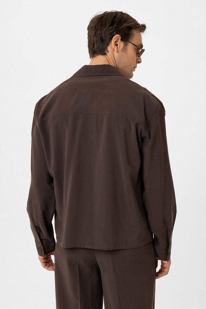 ANT Antioch Coffee Relax Fit Modal Fabric Men's Shirt - Massy