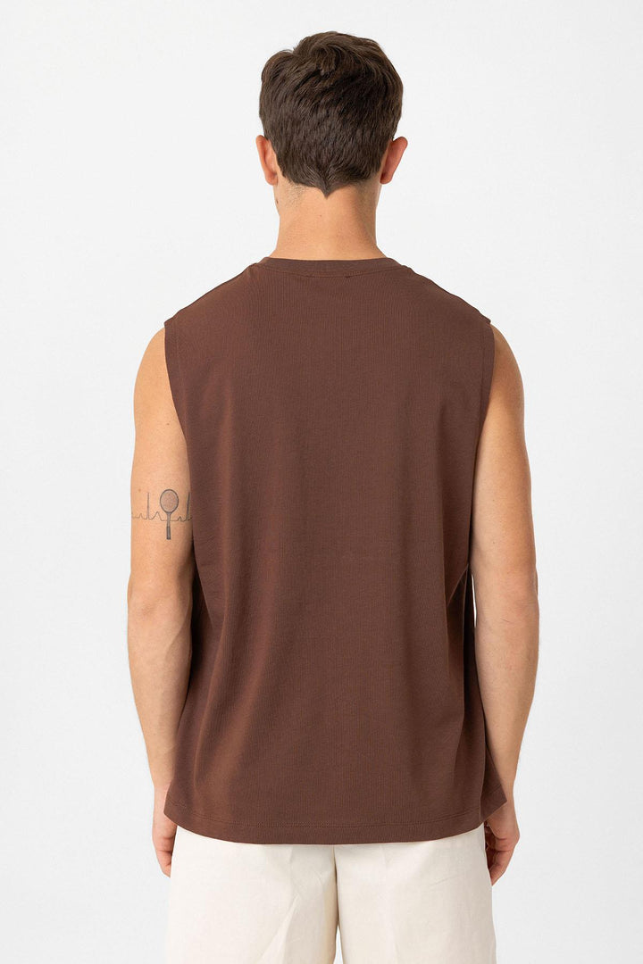 ANT Antioch Kahve Relaxed Fit Erkek Kolsuz T-Shirt - Billings