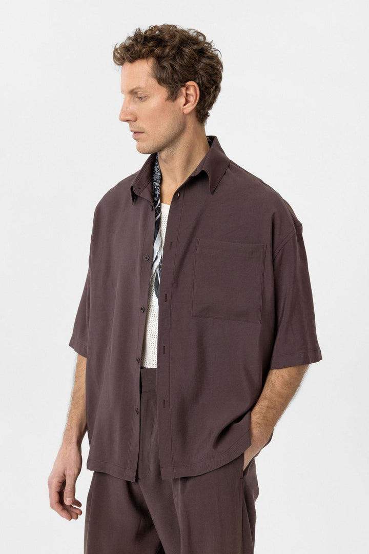 ANT Antioch Coffee Relaxed Short Sleeve Men's Shirt - Willenhall
