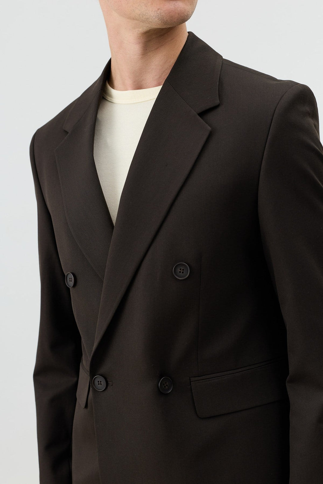 ANT Antioch Kahve Relaxed Kruvaze Erkek Blazer Ceket - Vilnius