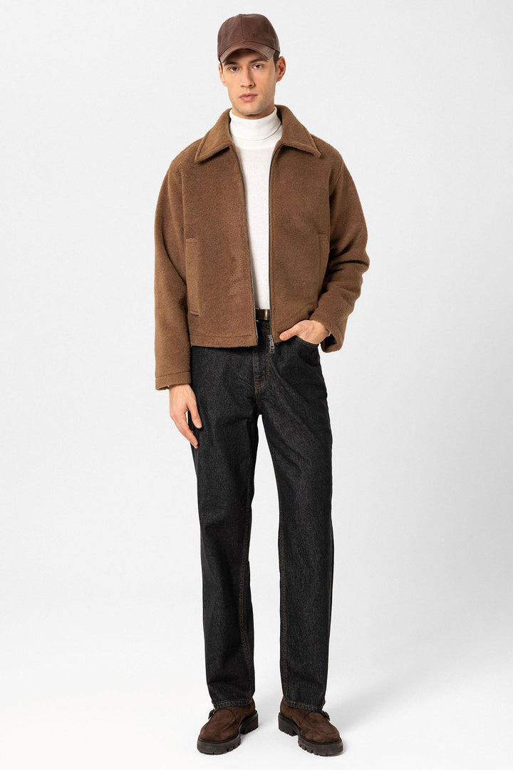 ANT Antioch Coffee Relaxed Soft Textured Men's Coat - Viersen