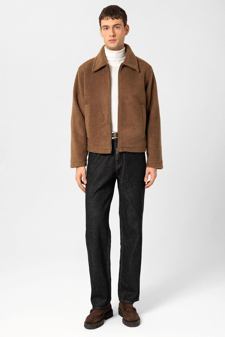 ANT Antioch Coffee Relaxed Soft Textured Men's Coat - Viersen