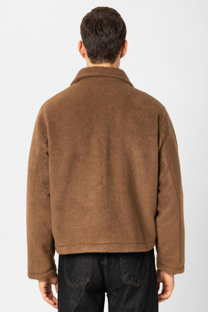 ANT Antioch Coffee Relaxed Soft Textured Men's Coat - Viersen