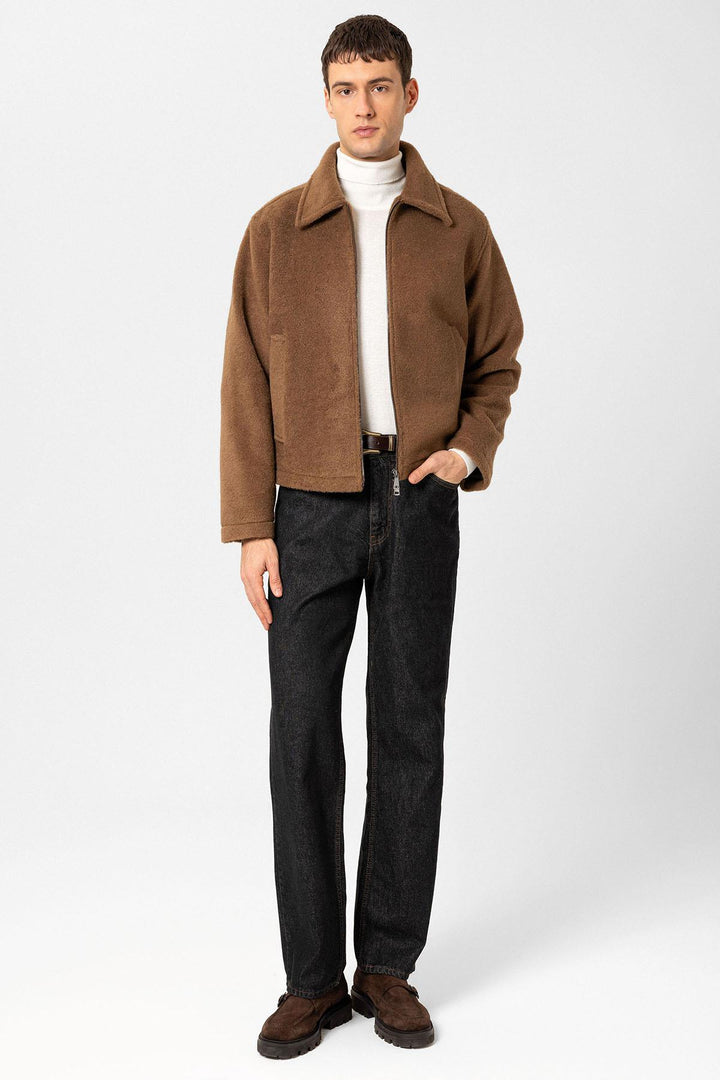 ANT Antioch Coffee Relaxed Soft Textured Men's Coat - Viersen