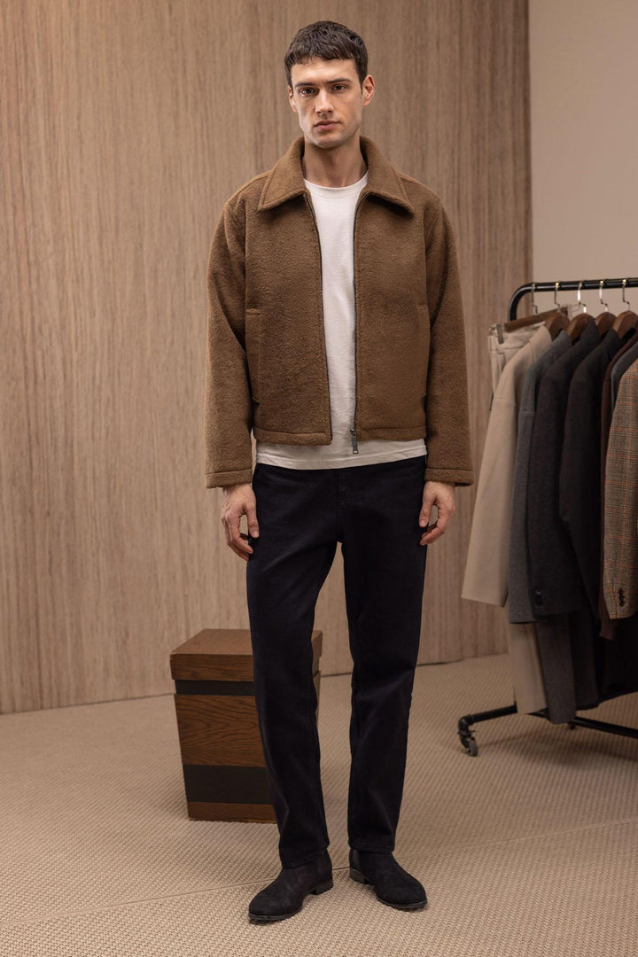 ANT Antioch Coffee Relaxed Soft Textured Men's Coat - Viersen