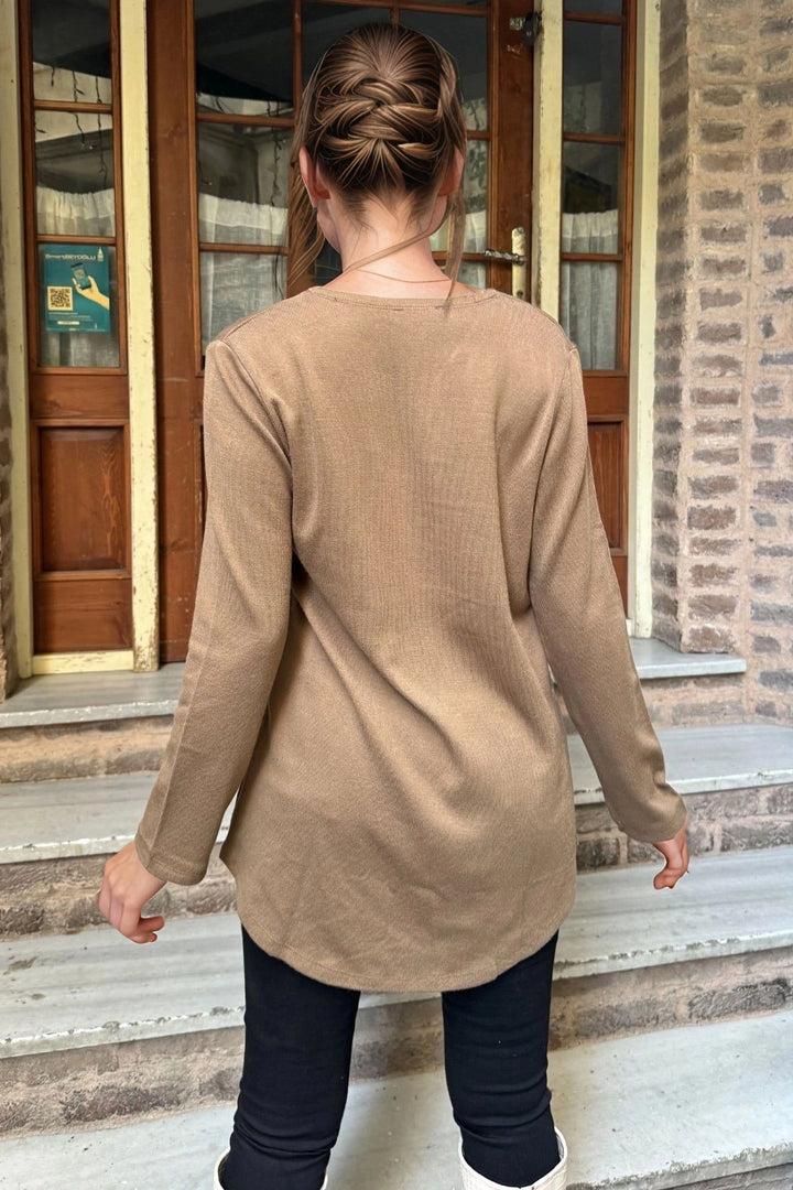 Coffee Shawl Collar Asymmetric Cut Buttoned Slouchy Cardigan BCBSK-25700-3328 - Brossard