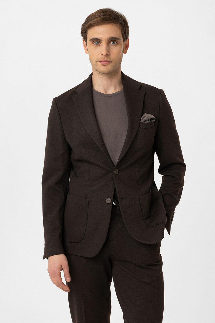 ANT Antioch Coffee Slim Fit Comfort Men's Suit - Sierra Vista
