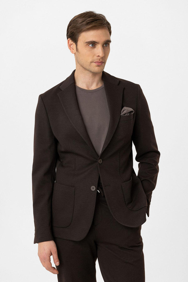 ANT Antioch Coffee Slim Fit Comfort Men's Suit - Sierra Vista