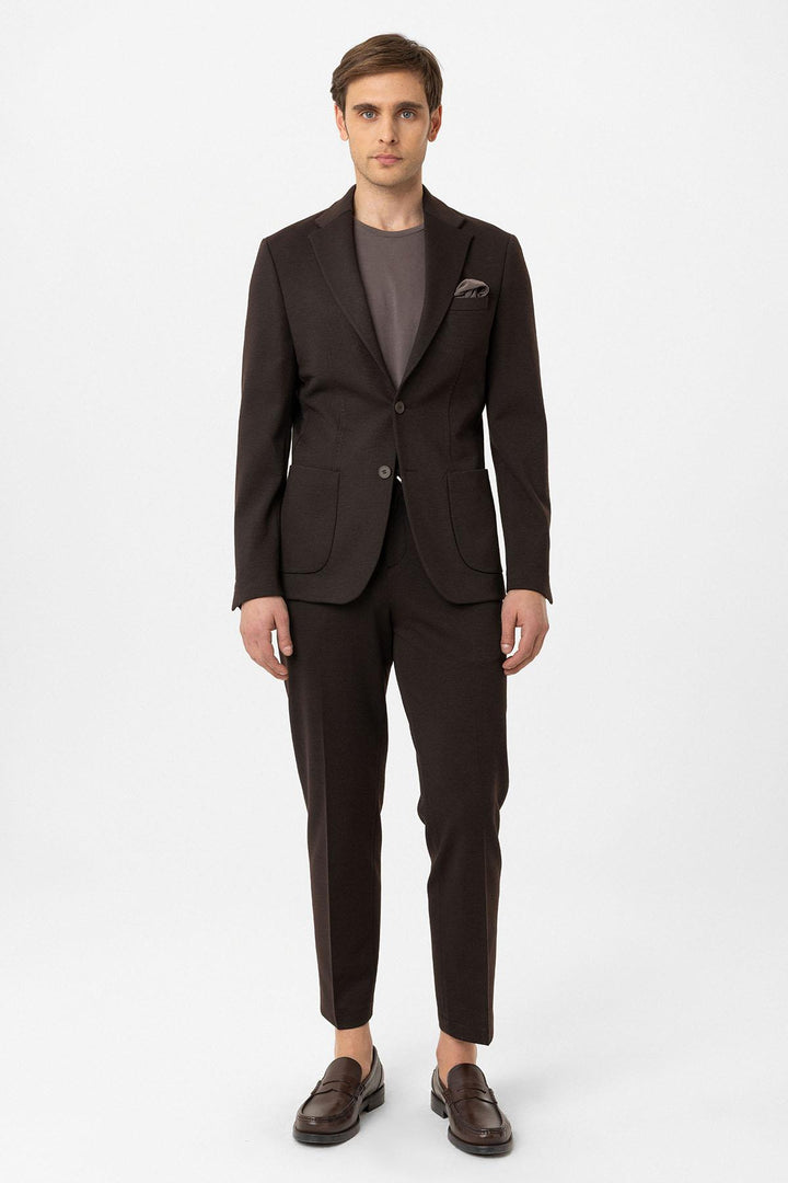 ANT Antioch Coffee Slim Fit Comfort Men's Suit - Sierra Vista