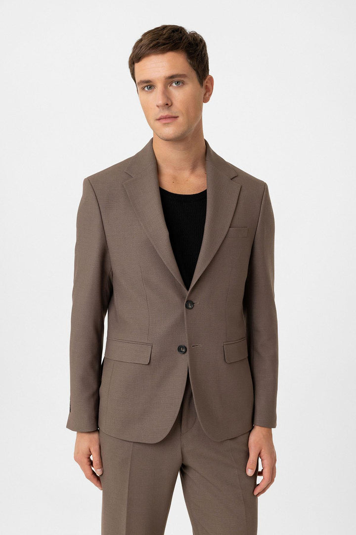 ANT Antioch Coffee Slim Fit Classic Men's Suit - Hillsborough