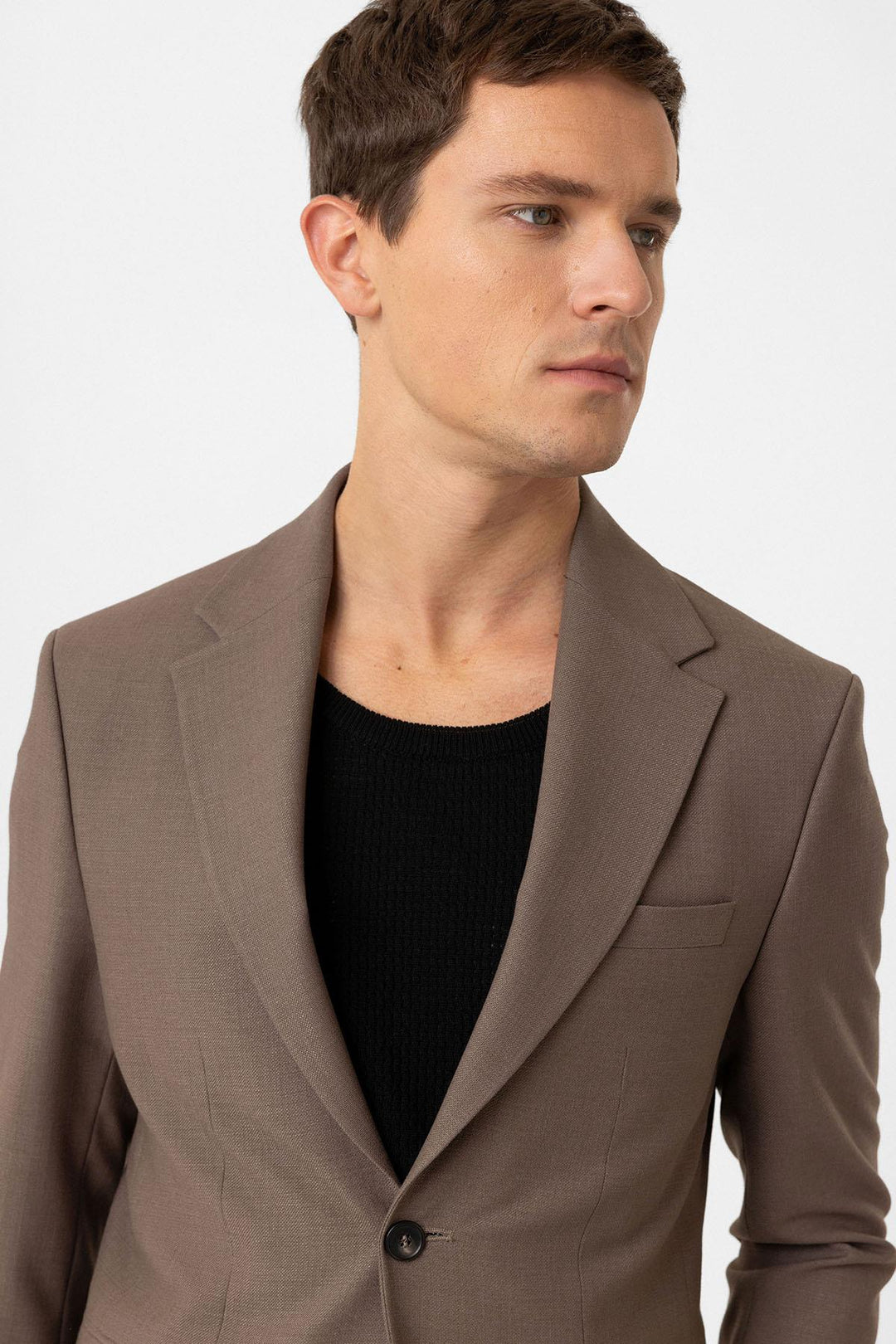 ANT Antioch Coffee Slim Fit Classic Men's Suit - Hillsborough