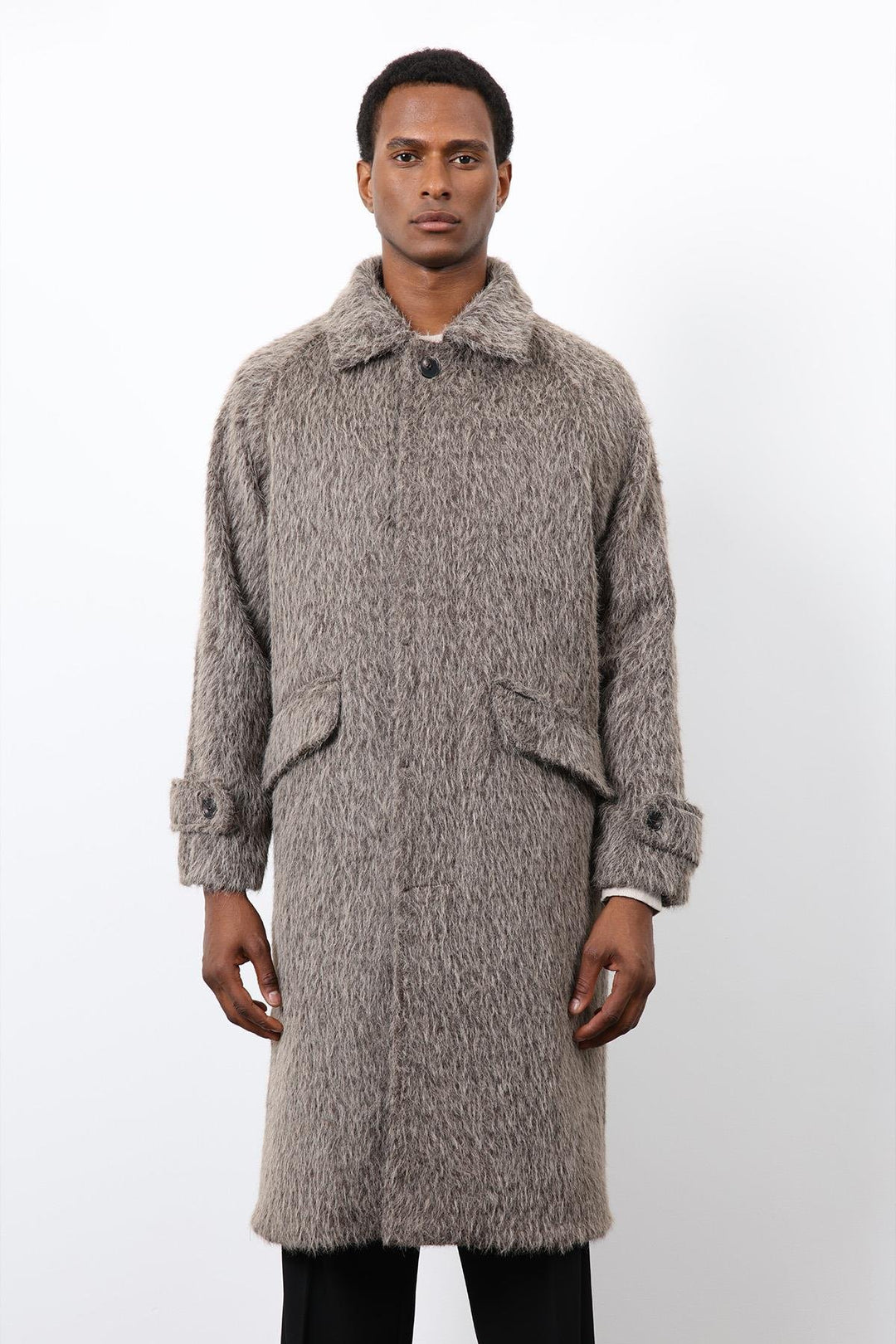 ANT Antioch Coffee Faux Fur Men's Coat - Bangor