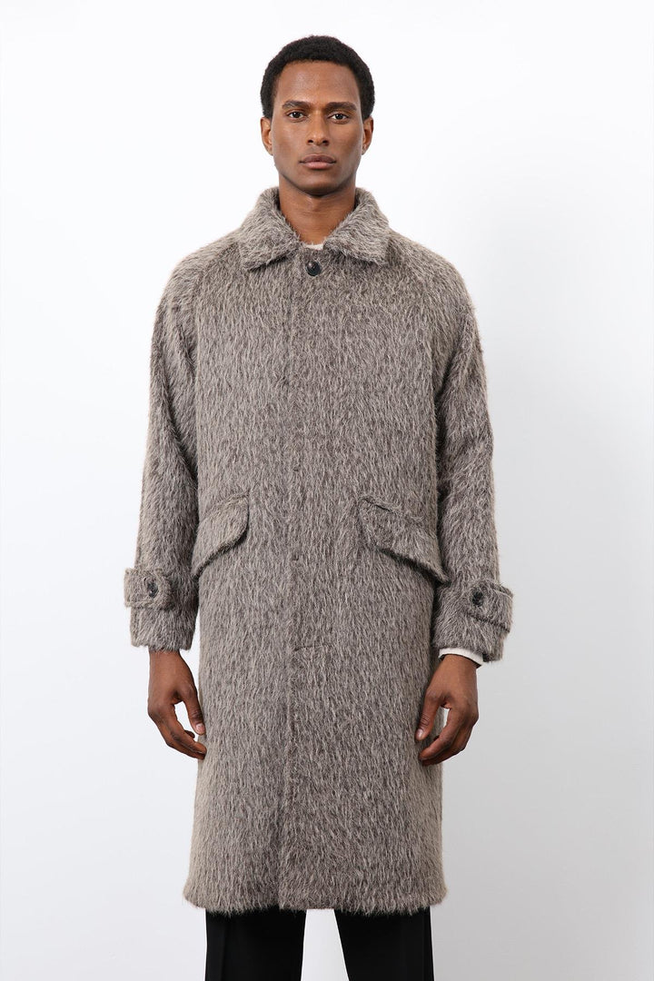 ANT Antioch Coffee Faux Fur Men's Coat - Bangor