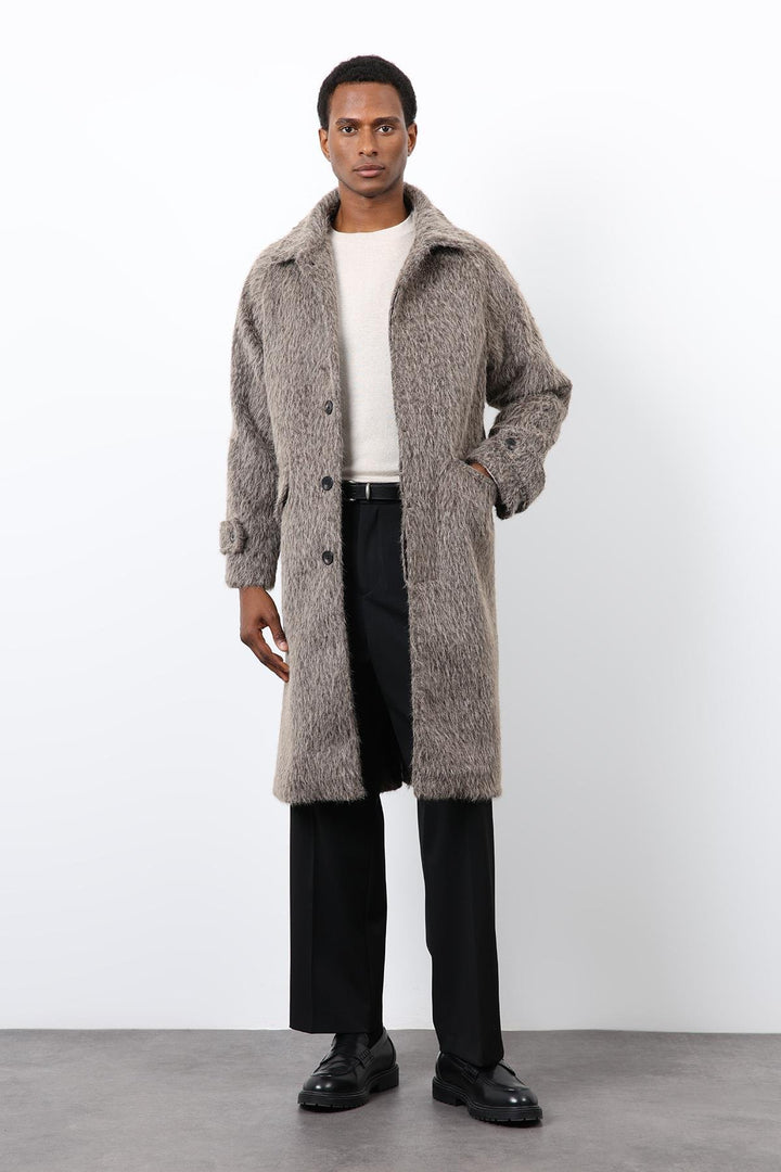 ANT Antioch Coffee Faux Fur Men's Coat - Bangor