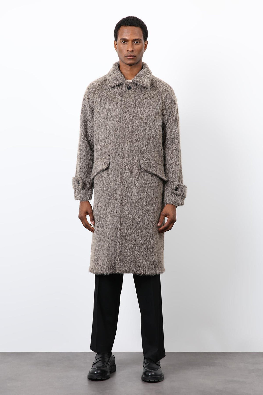 ANT Antioch Coffee Faux Fur Men's Coat - Bangor