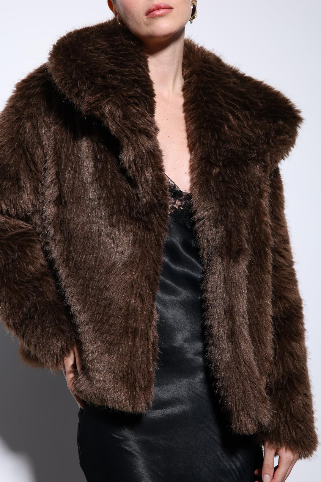 ANT Antioch Coffee Faux Fur Women's Jacket - East Honolulu