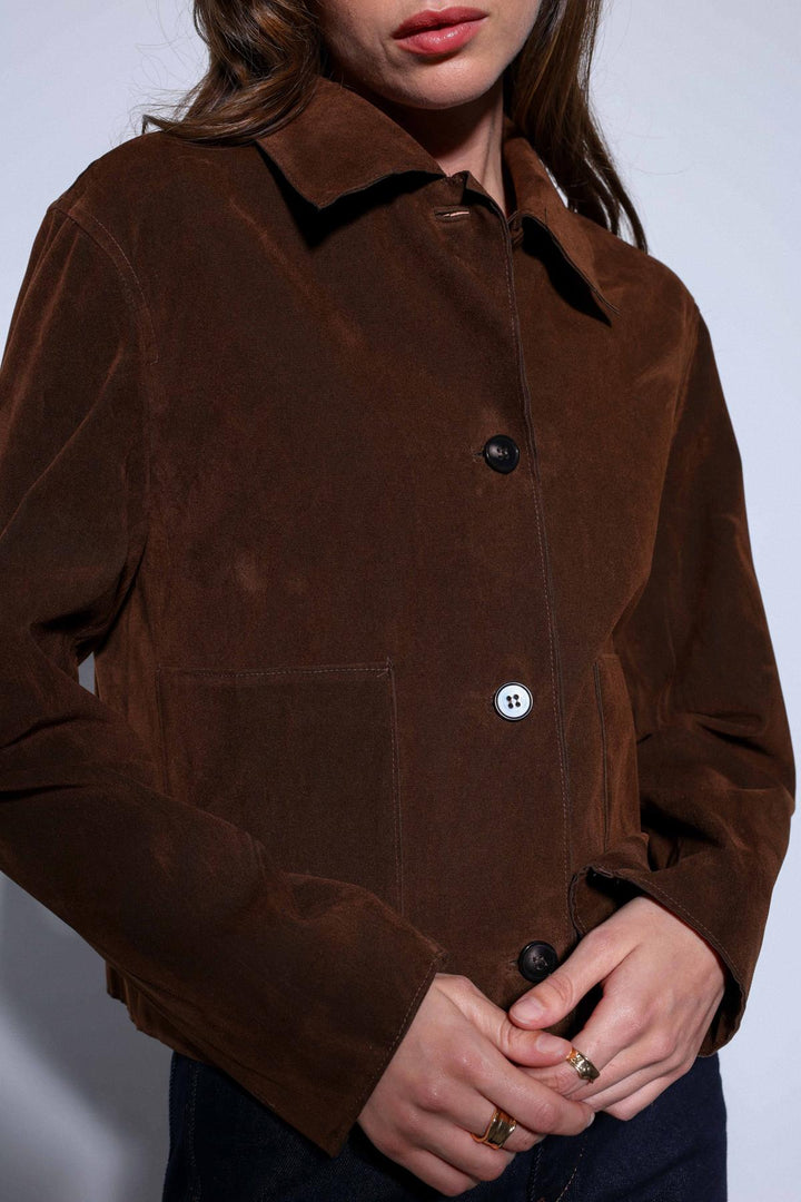 ANT Antioch Coffee Bag Pocket Suede Women's Jacket - Pioltello
