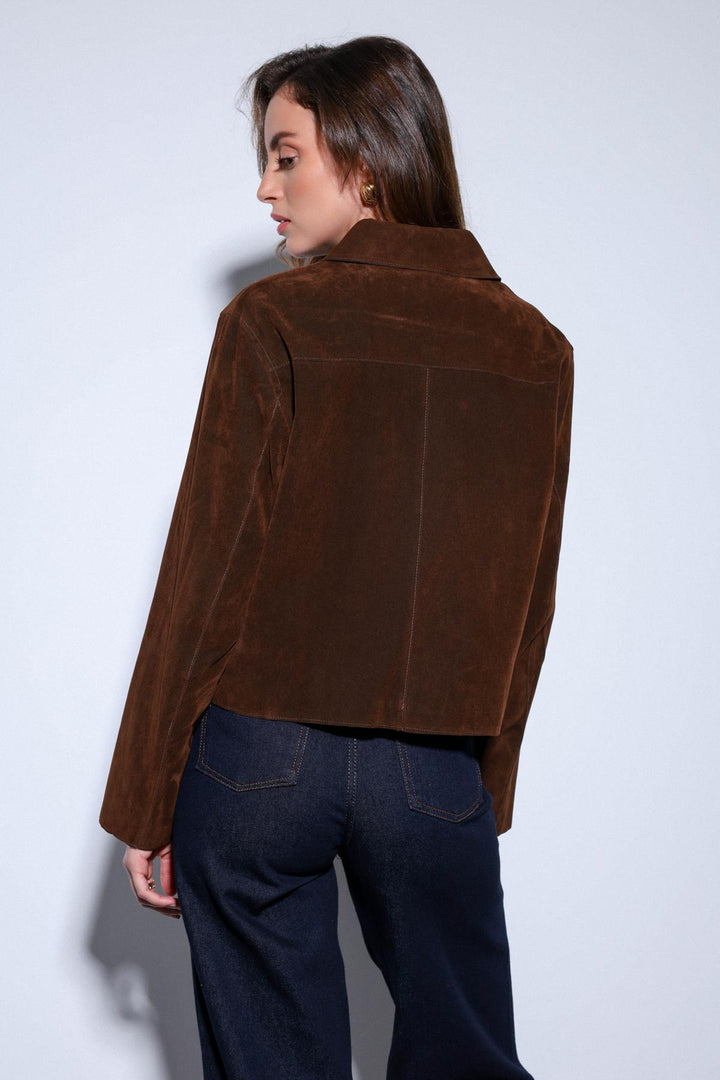 ANT Antioch Coffee Bag Pocket Suede Women's Jacket - Pioltello