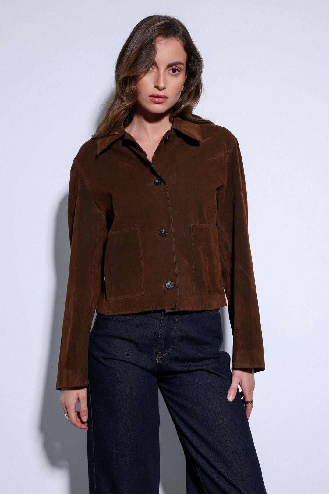 ANT Antioch Coffee Bag Pocket Suede Women's Jacket - Pioltello