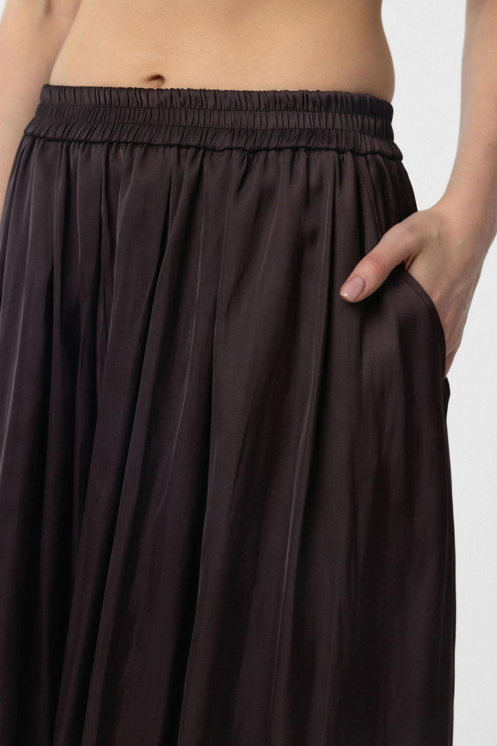 ANT Antioch Coffee Long Pour Pleated Women's Skirt - Pocatello
