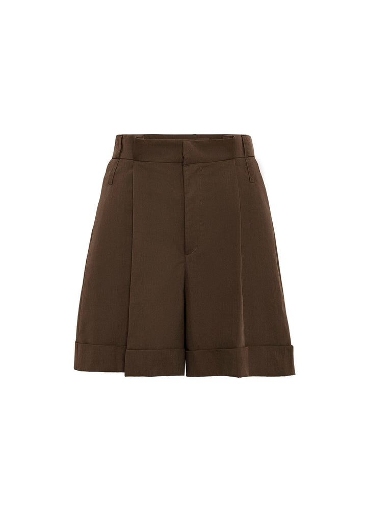 ANT Antioch Coffee High Waist Brushed Women's Bermuda Shorts - Ciudad Río Bravo
